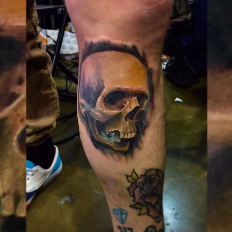 Color realism Skull