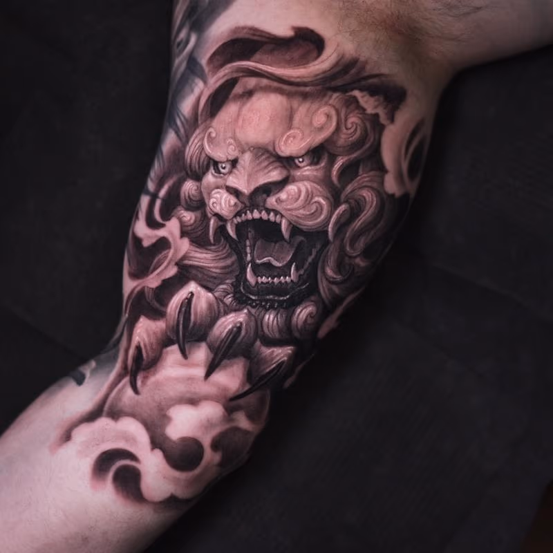 Foo Dog Tattoo