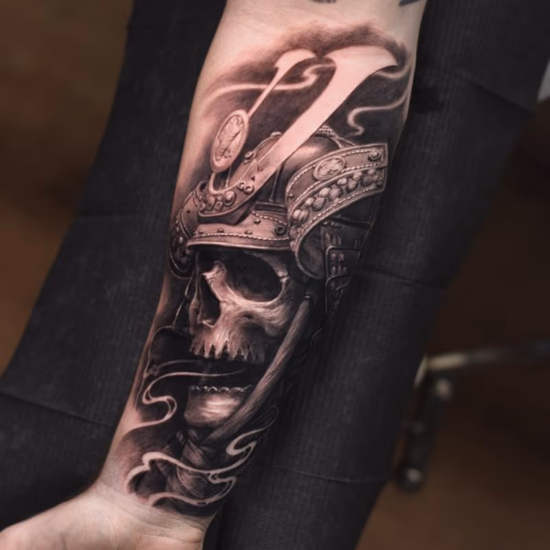 Samurai Skull Tattoo