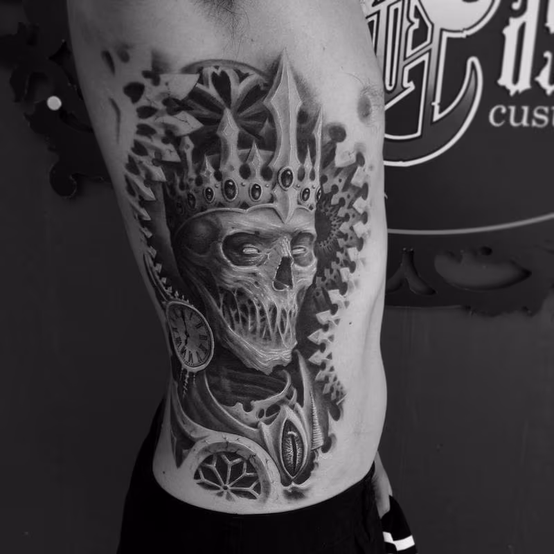 Dead King Rib Tattoo