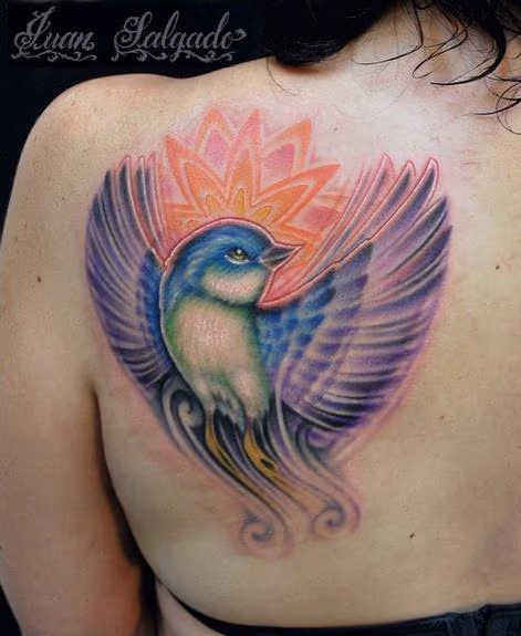 flying bird tattoo