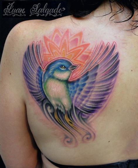 flying bird tattoo