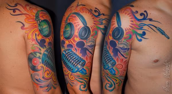 Microphone tattoo