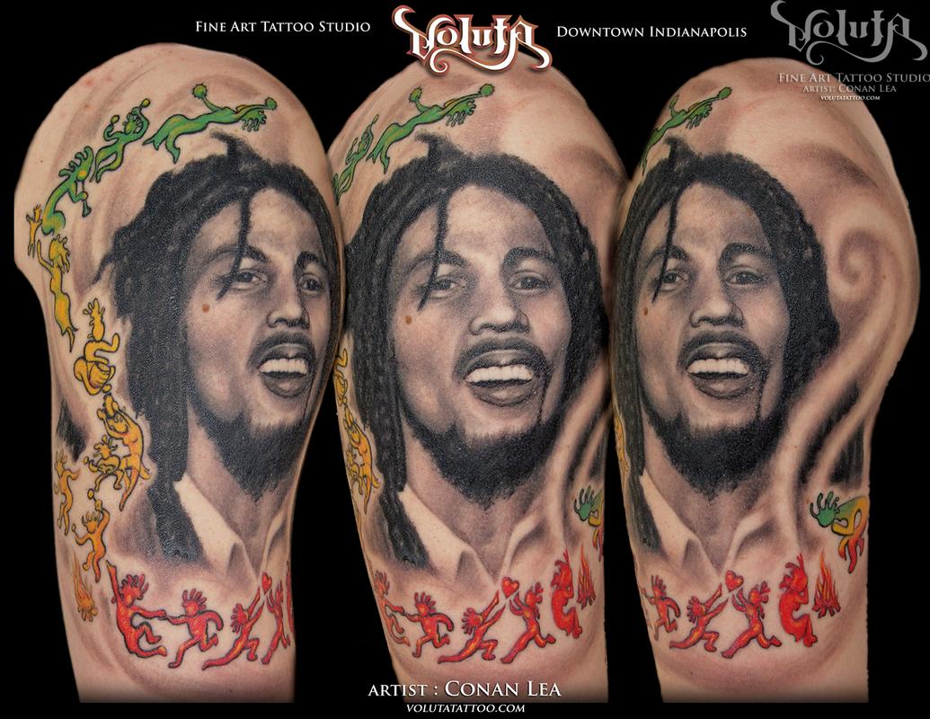 Bob Marley Reggae Tribute Tattoo
