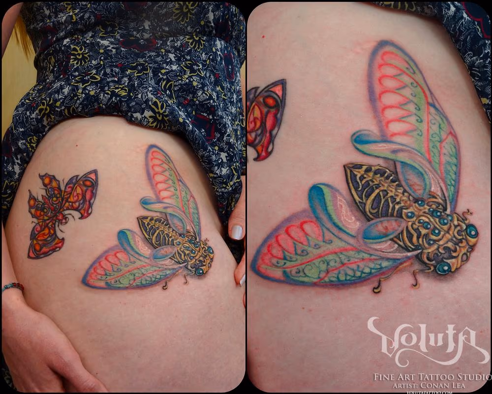 Leg tattoo