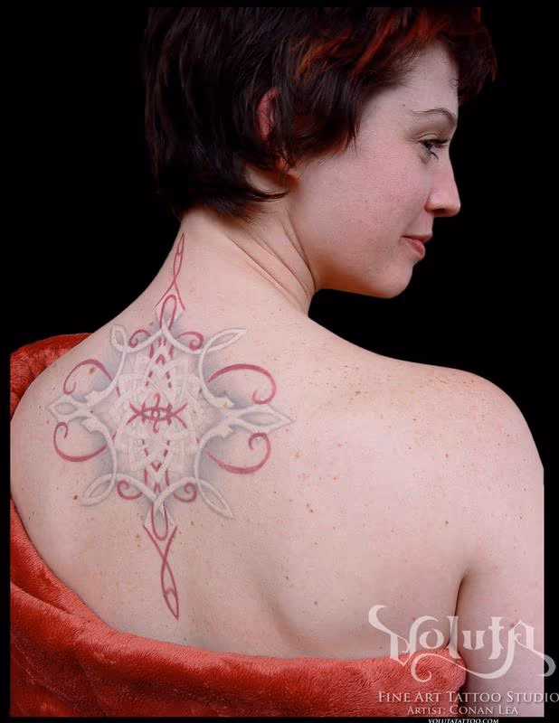 White Ink Celtic Sun