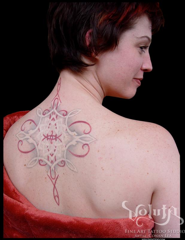 White Ink Celtic Sun