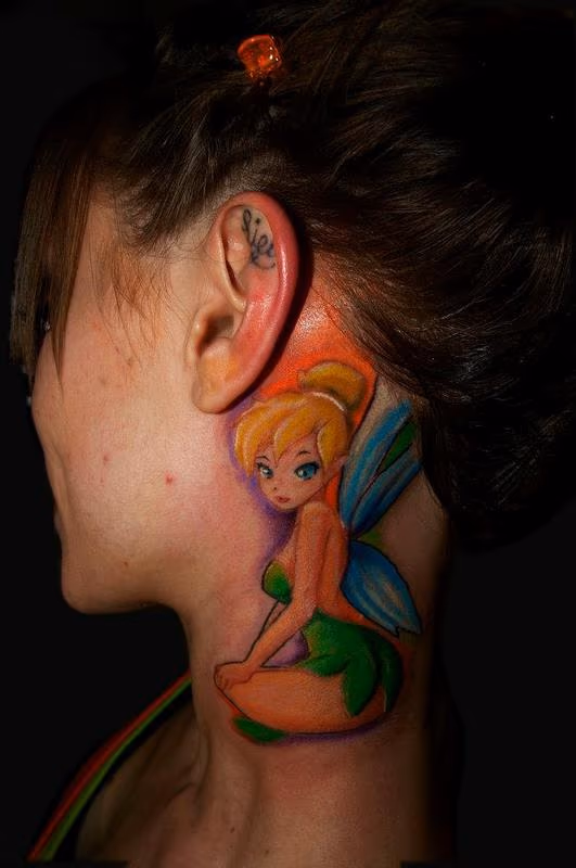 tinkerbell color tattoo