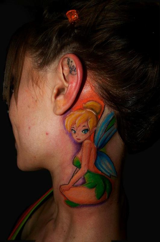tinkerbell color tattoo