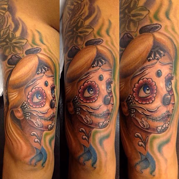 Alice with day of the dead makeup by cesar perez from kkene , nh