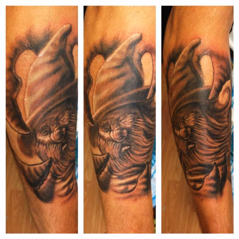 fantasy wizard black and grey
