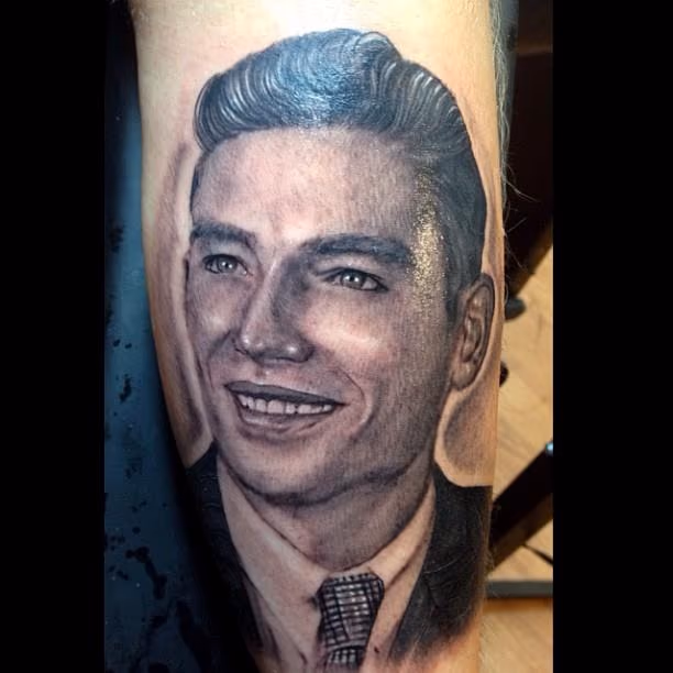 black and grey old picture portrait done by cesar pere from Keene ,NH
