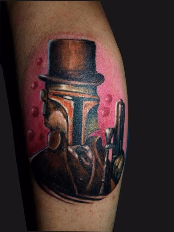 boba fett -starwars color tattoo