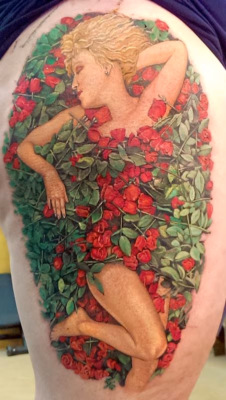 Bette in a Bed of Roses