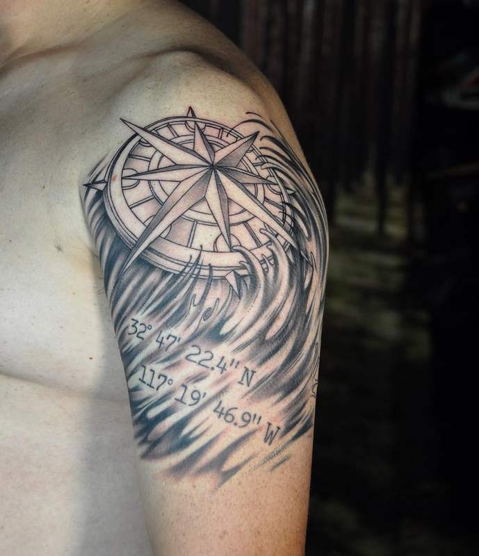 Compass and Coordinates. Instagram @michaelbalesart