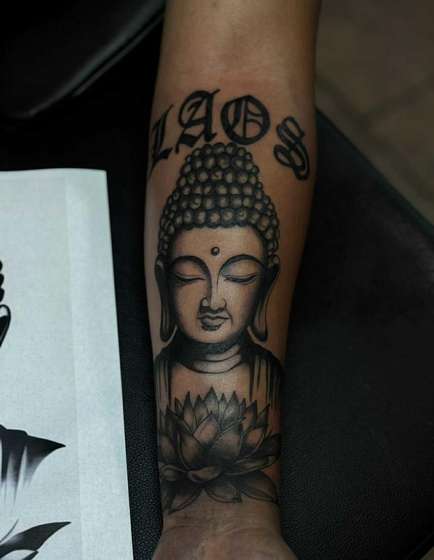 Buddah tattoo by Mari