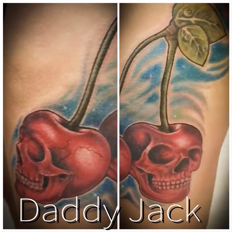 Realistic Skull Cherries