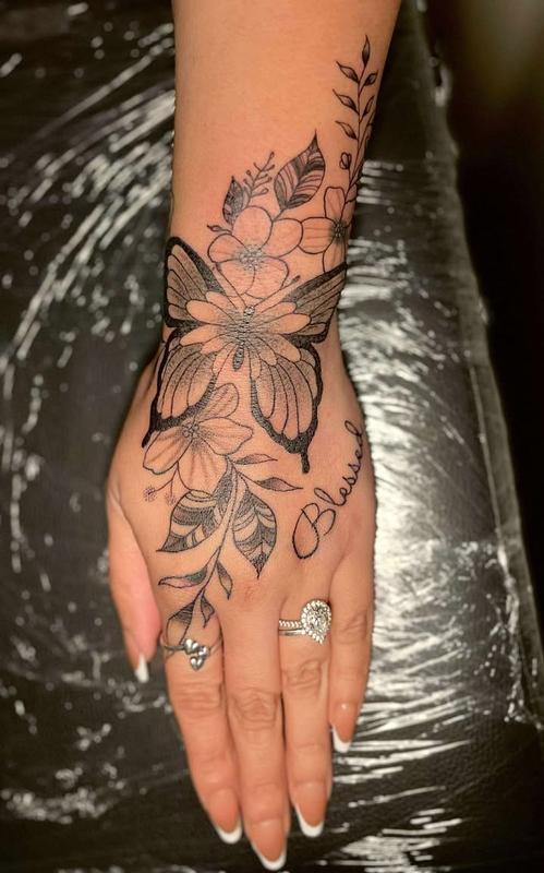 tattoo.Floral.Butterfly.design.