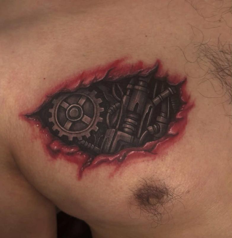 mechanical tattoo by AlyKat