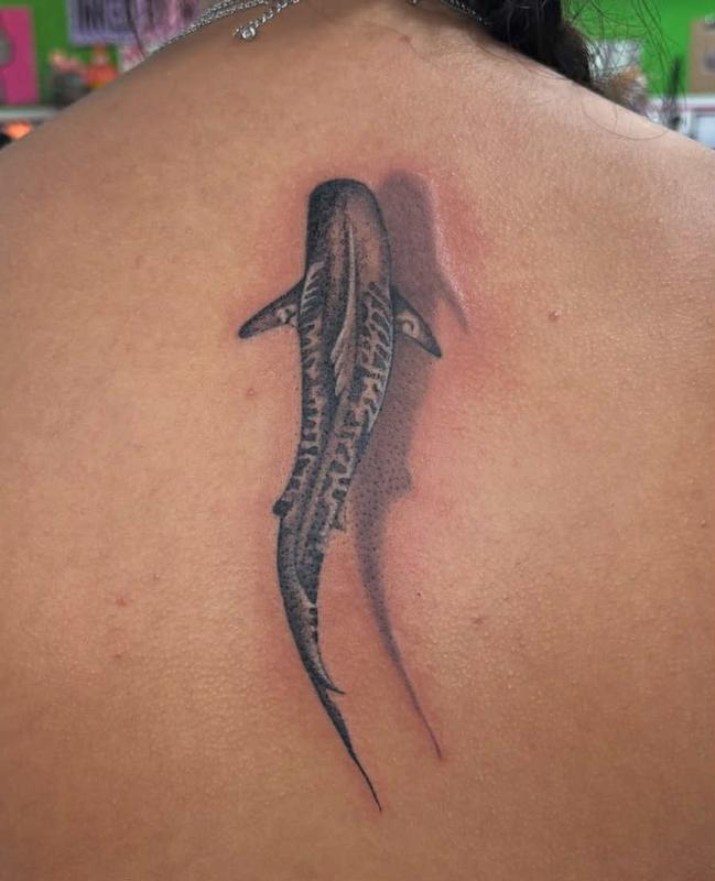 3D shark tattoo by AlyKat
