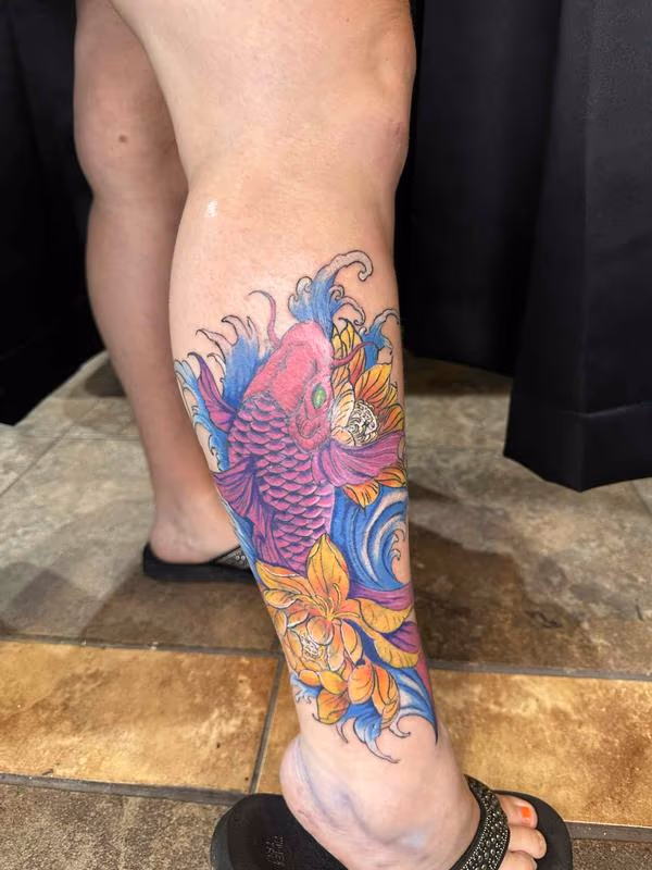 Japanese Koi fish tattoo by Buddy Boy