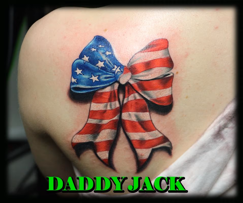 USA flag bow by Daddy Jack