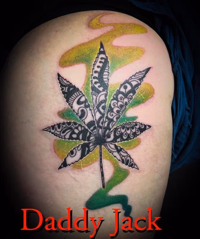 Trippy Pot Leaf