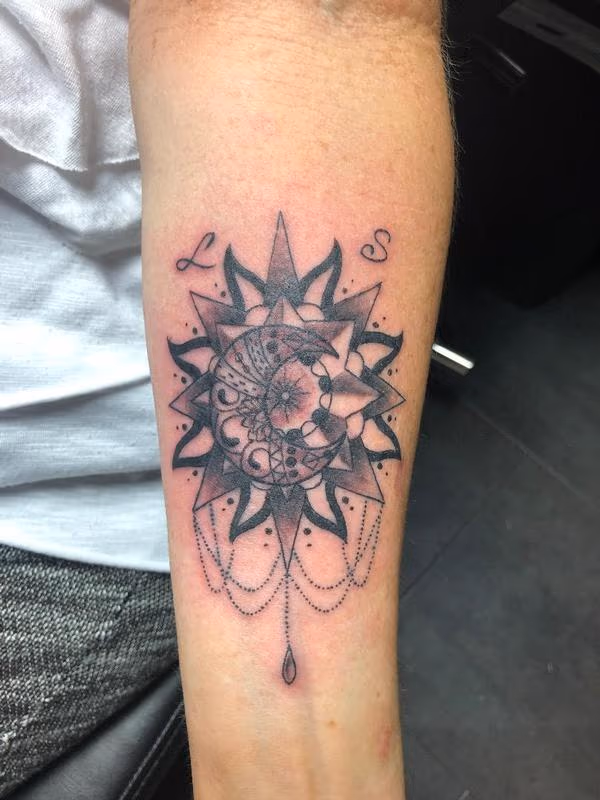 Ornamental Sun and Moon