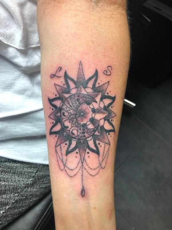 Ornamental Sun and Moon