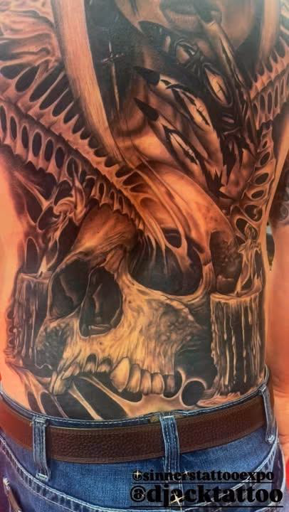 tattoo.skul.candles.design.custom.backpiece