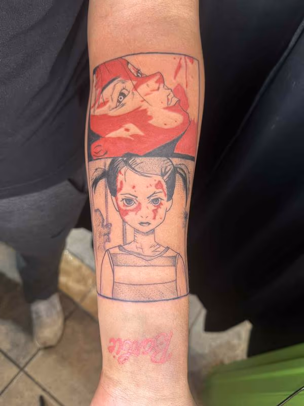 Anime tattoo by Buddy Boy