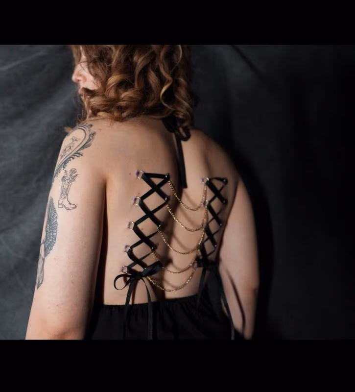 Double back corset play piercing by BabyGirl