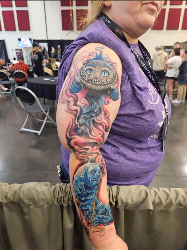 Alice in wonderland tattoo by Daddy Jack