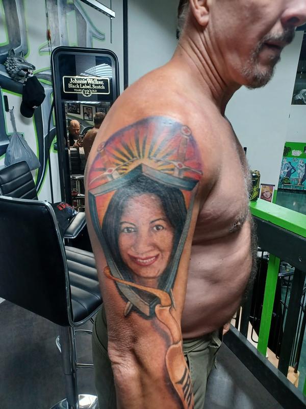 portrait of his girlfriend