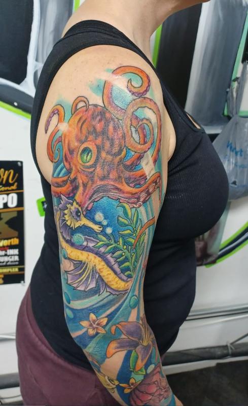 colored ocean arm sleeve