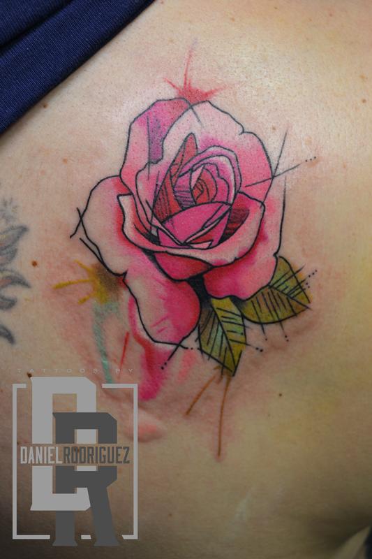 water color rose