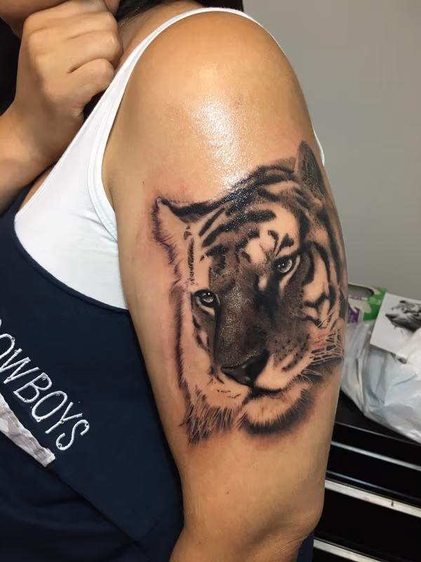 Realistic Tiger Tattoo