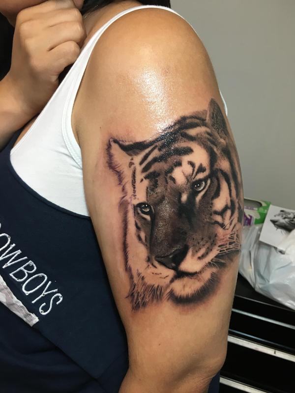 Realistic Tiger Tattoo