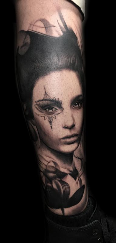 start of a leg sleeve