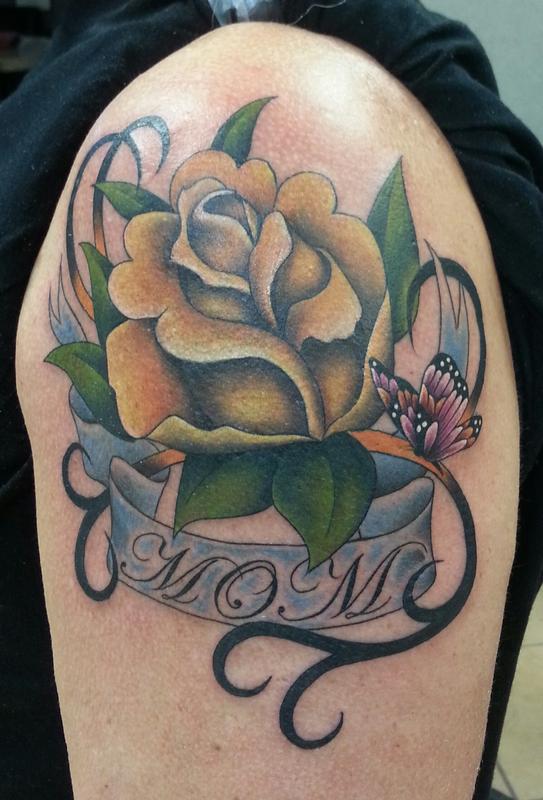 Rose and Butterfly for Mom