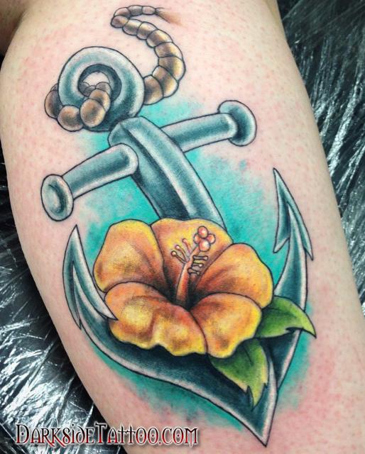 Color Anchor Tattoo