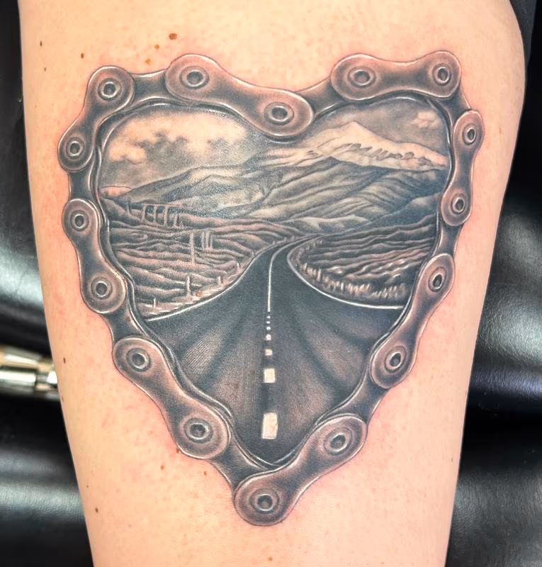 Motorcycle Chain Heart