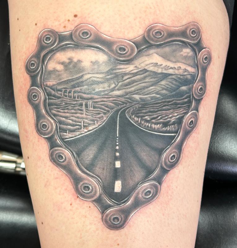 Motorcycle Chain Heart