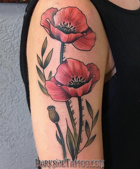 Color Poppies Tattoo
