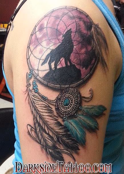 Color Dreamcatcher Tattoo