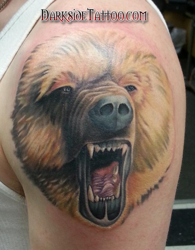 Color Bear Tattoo on arm
