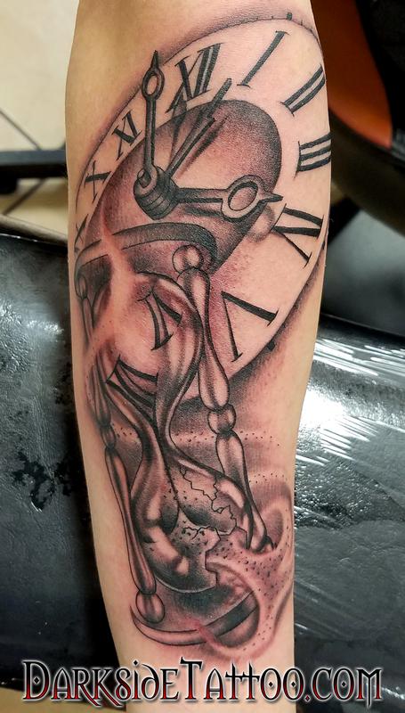 Clock and Hourglass