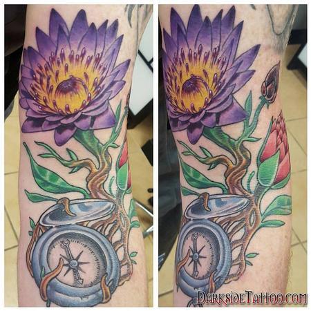 Color flower and compass