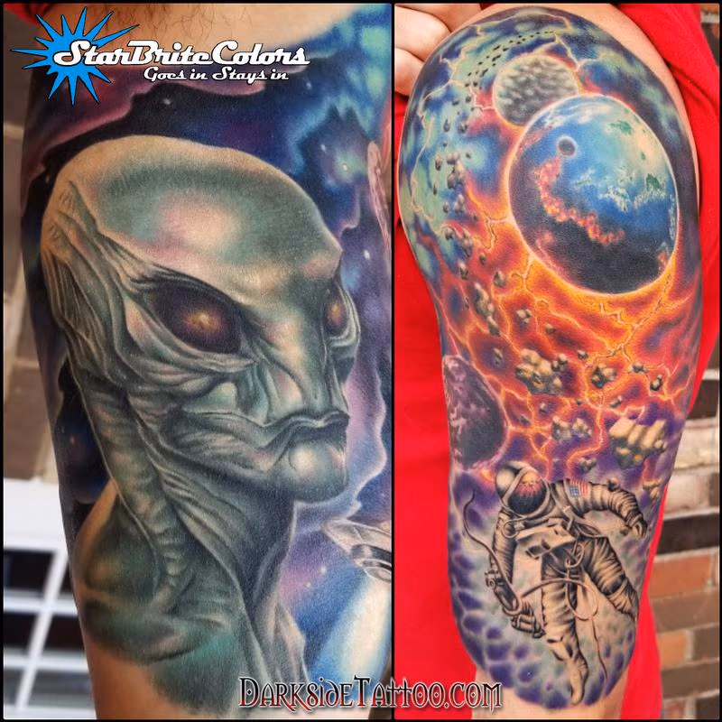 Color Outerspace Tattoo