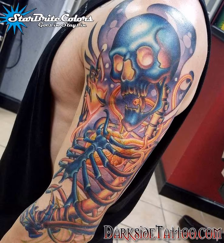Color Skeleton Tattoo